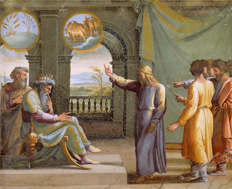 Иосиф толкует сны фараона, Рафаэль Санти