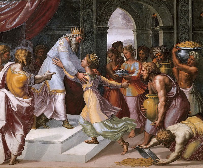 Solomon and the Queen of Sheba, Raffaello Sanzio da Urbino) Raphael (Raffaello Santi