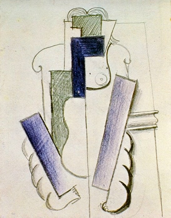 1916 Femme-Guitare sur une table, Пабло Пикассо (1881-1973) Период: 1908-1918