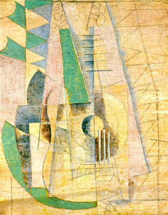 1912 Guitare verte qui Вtend, Pablo Picasso (1881-1973) Period of creation: 1908-1918