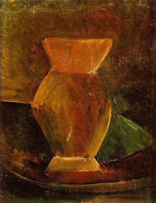 1908 Nature morte au vase et Е lВtoffe verte, Пабло Пикассо (1881-1973) Период: 1908-1918