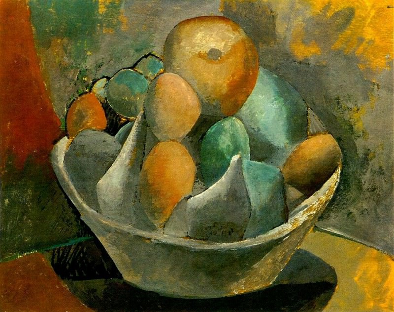 1908 Compotier et fruits, Pablo Picasso (1881-1973) Period of creation: 1908-1918