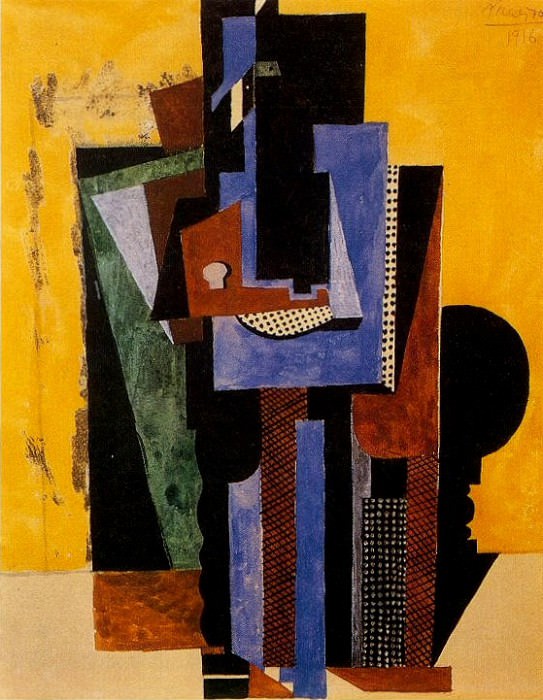 1916 Homme aux mains croisВes accoudВ Е une table, Pablo Picasso (1881-1973) Period of creation: 1908-1918