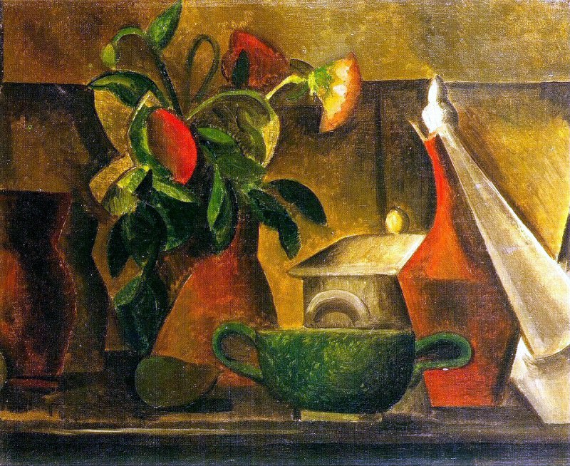 1908 Nature morte au bouquet de fleurs, Пабло Пикассо (1881-1973) Период: 1908-1918