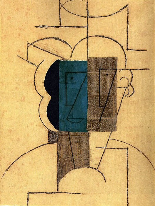 1912 TИte dhomme au chapeau, Пабло Пикассо (1881-1973) Период: 1908-1918