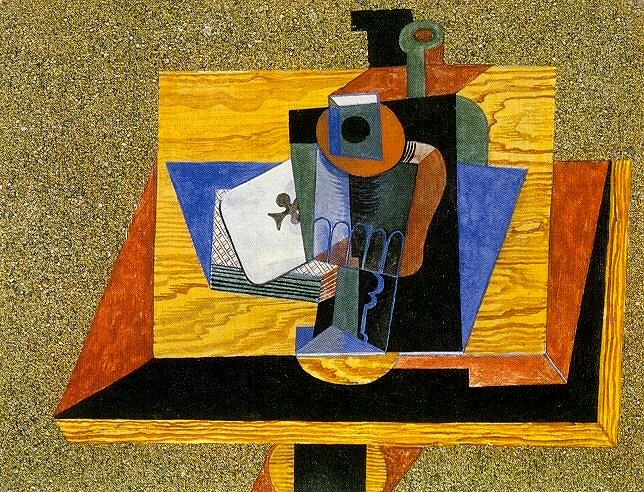 1915 Verre, as de trКfle, bouteille sur une table, Пабло Пикассо (1881-1973) Период: 1908-1918