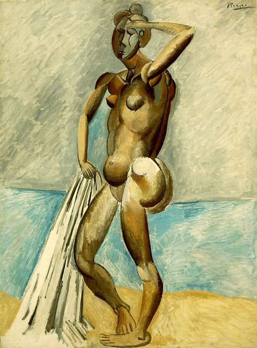 1908 Femme nue au bord de la mer , Пабло Пикассо (1881-1973) Период: 1908-1918