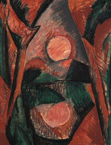 1908 Paysage, coucher de soleil, Пабло Пикассо (1881-1973) Период: 1908-1918