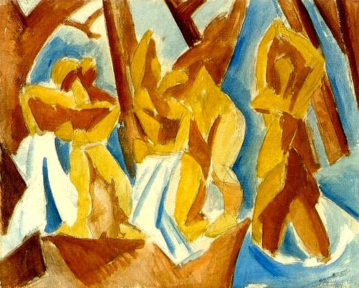 1908 Cinq femmes , Пабло Пикассо (1881-1973) Период: 1908-1918
