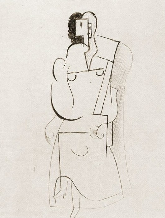 1916 Femme assise dans un fauteuil, Пабло Пикассо (1881-1973) Период: 1908-1918