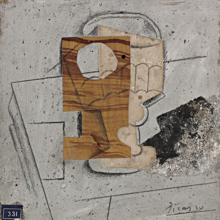 1914 Verre sur une table, Пабло Пикассо (1881-1973) Период: 1908-1918