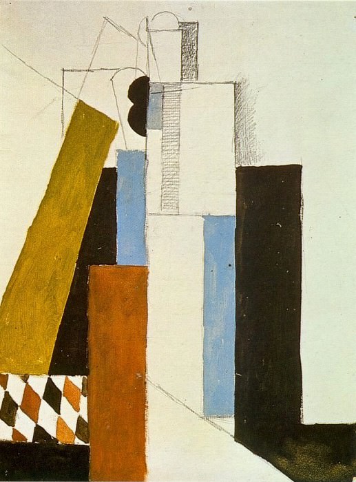 1912 Homme au chapeau Е lintВrieur dune maison, Пабло Пикассо (1881-1973) Период: 1908-1918