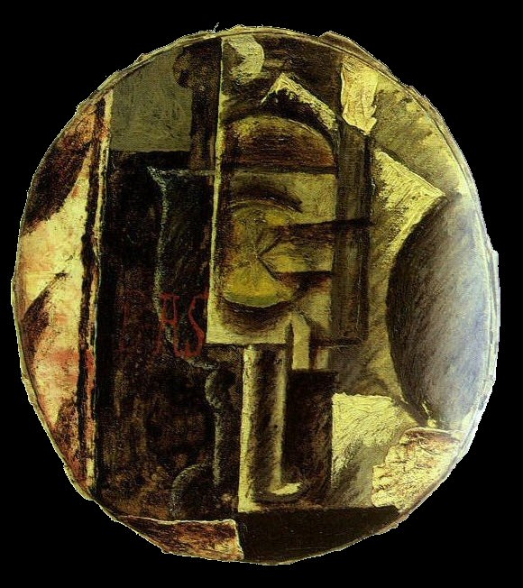 1914 Bouteille et verre avec tranche de citron, Пабло Пикассо (1881-1973) Период: 1908-1918