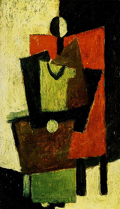 1918 Femme assise dans un fauteuil rouge, Пабло Пикассо (1881-1973) Период: 1908-1918