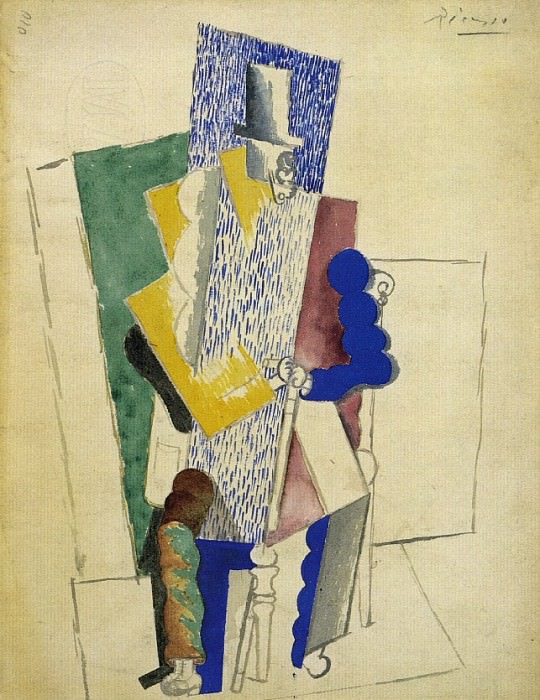 1914 Homme au gibus, Pablo Picasso (1881-1973) Period of creation: 1908-1918
