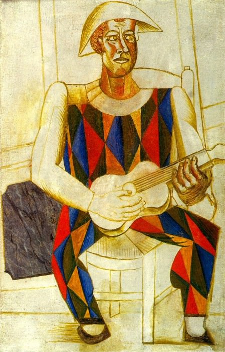 1916 Arlequin assis Е la guitare, Пабло Пикассо (1881-1973) Период: 1908-1918