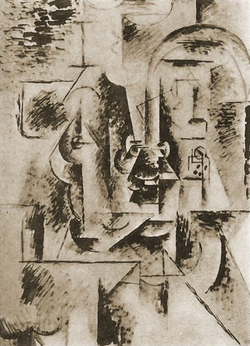 1911 TИte dhomme Е la pipe, Pablo Picasso (1881-1973) Period of creation: 1908-1918