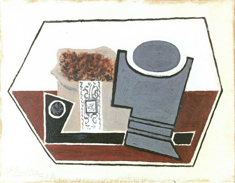 1918 Pipe, verre et paquet de tabac, Пабло Пикассо (1881-1973) Период: 1908-1918