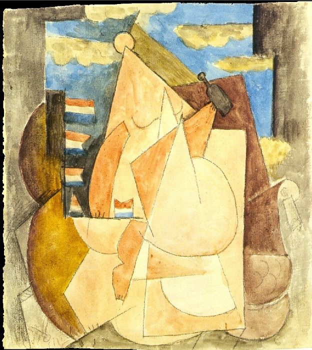 1913 Femme nue assise dans un fauteuil, Пабло Пикассо (1881-1973) Период: 1908-1918
