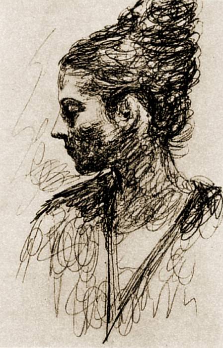 1917 OProfil dOlga au chignon, Пабло Пикассо (1881-1973) Период: 1908-1918
