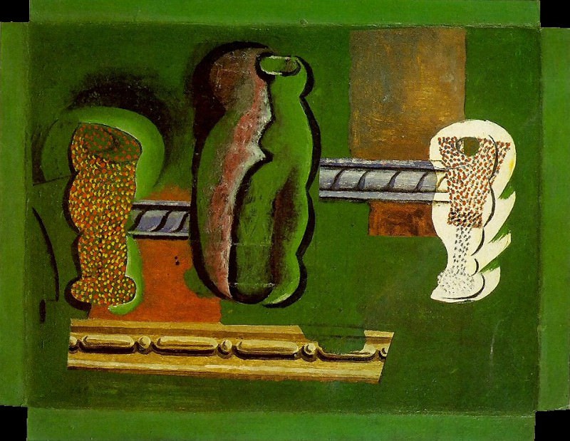1914 Verres et bouteilles, Пабло Пикассо (1881-1973) Период: 1908-1918