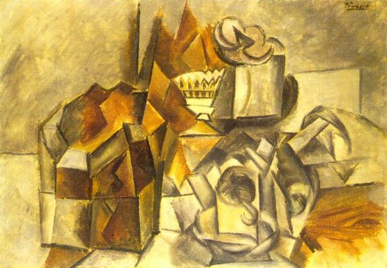 1909 Coffret, compotier, tasse, Pablo Picasso (1881-1973) Period of creation: 1908-1918