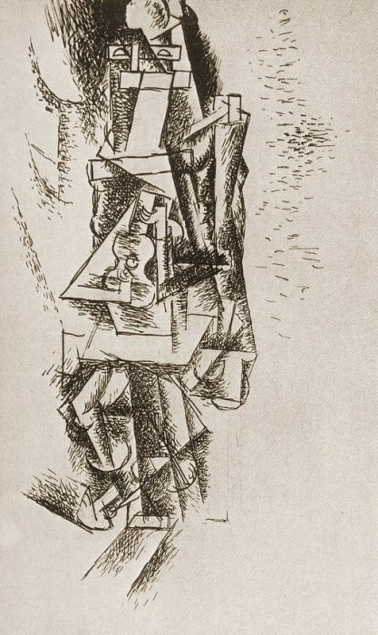 1912 Homme Е la guitare, Пабло Пикассо (1881-1973) Период: 1908-1918