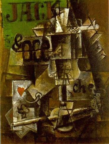 1912 Verre de Pernod et cartes, Пабло Пикассо (1881-1973) Период: 1908-1918