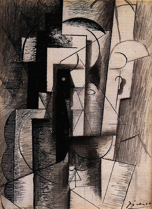 1913 Portrait de Guillaume Apollinaire, Pablo Picasso (1881-1973) Period of creation: 1908-1918
