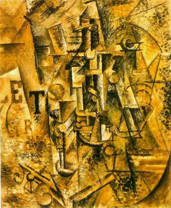 1911 La bouteille de rhum, Пабло Пикассо (1881-1973) Период: 1908-1918