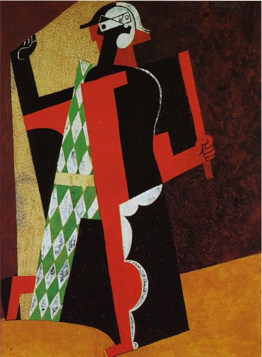 1917 Arlequin, Пабло Пикассо (1881-1973) Период: 1908-1918