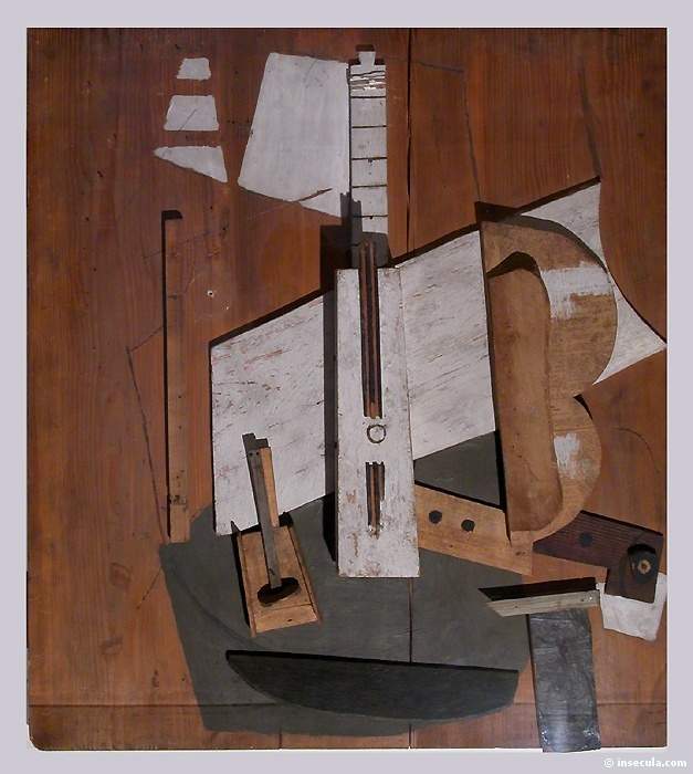 1913 Guitare et bouteille de Bass. JPG, Пабло Пикассо (1881-1973) Период: 1908-1918