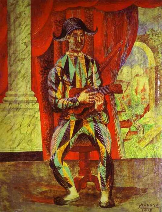 1918 Arlequin Е la Guitare, Пабло Пикассо (1881-1973) Период: 1908-1918