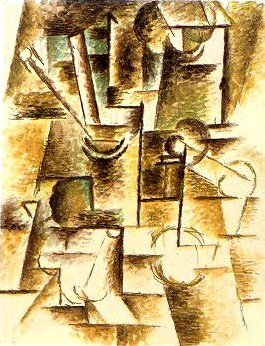 1911 Verre aux chalumeaux, Пабло Пикассо (1881-1973) Период: 1908-1918