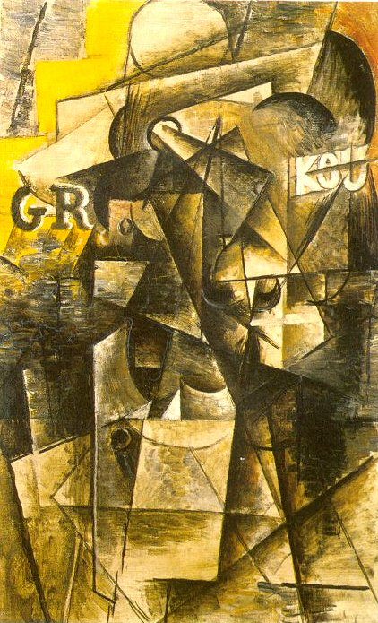 1912 TИte dhomme moustachu , Пабло Пикассо (1881-1973) Период: 1908-1918