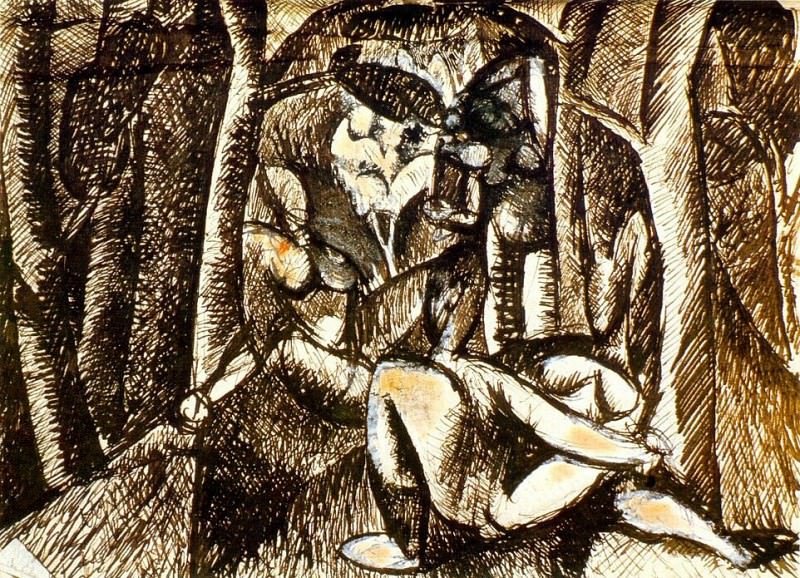 1908 Nu dans la forИt, Пабло Пикассо (1881-1973) Период: 1908-1918