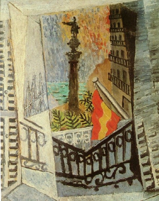 1917 Vue sur le monument de Colomb, Пабло Пикассо (1881-1973) Период: 1908-1918