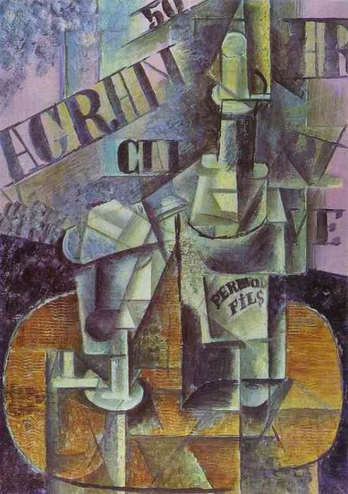 1912 Bouteille de Pernod , Pablo Picasso (1881-1973) Period of creation: 1908-1918