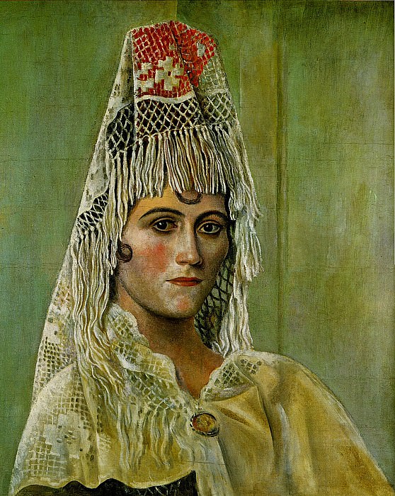 1917 Olga Kokhlova Е la mantille, Пабло Пикассо (1881-1973) Период: 1908-1918