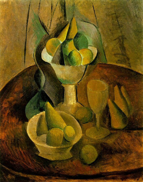 1908 Compotiers, fruits et verre, Pablo Picasso (1881-1973) Period of creation: 1908-1918