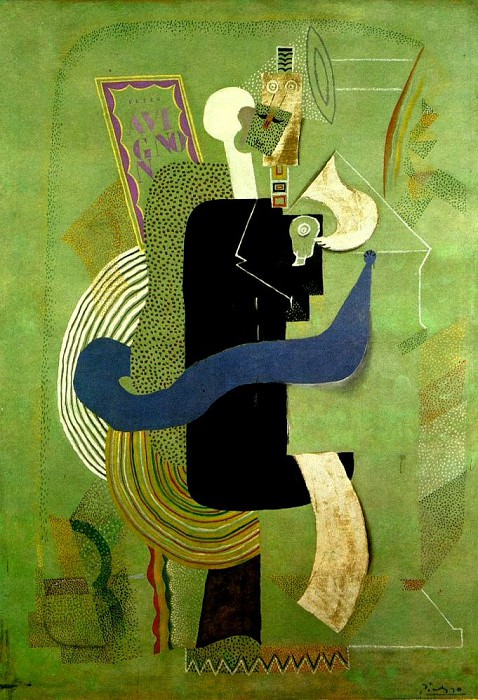 1914 Homme assis au verre [Femme et homme], Пабло Пикассо (1881-1973) Период: 1908-1918