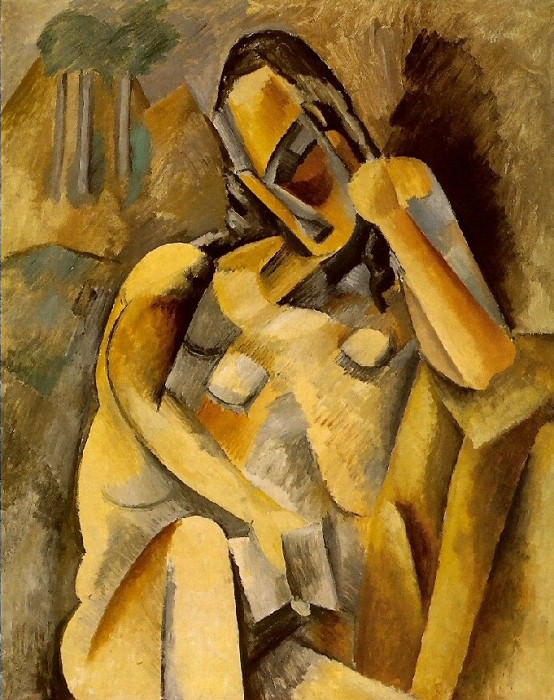 1909 Femme avec un livre, Пабло Пикассо (1881-1973) Период: 1908-1918
