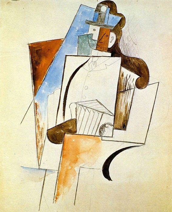 1916 AccordВoniste [Homme Е chapeau], Пабло Пикассо (1881-1973) Период: 1908-1918