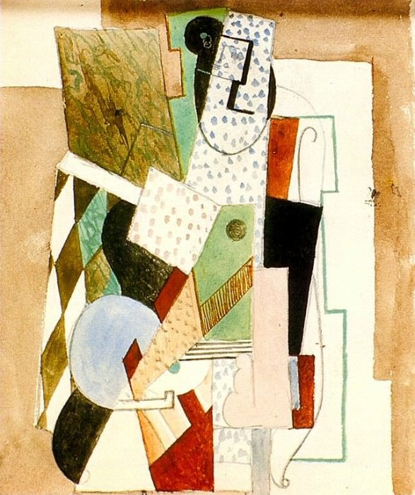 1915 Femme assise Е la mandoline, Пабло Пикассо (1881-1973) Период: 1908-1918