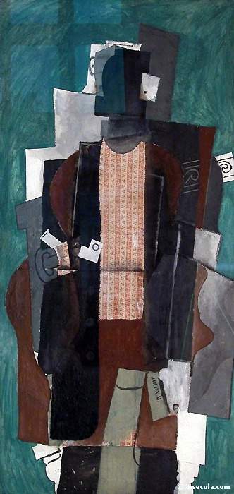 1914 Homme Е la pipe. JPG, Pablo Picasso (1881-1973) Period of creation: 1908-1918