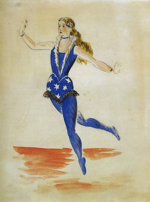 1917 Parade – projet pour le costume de lacrobate fВminin, Пабло Пикассо (1881-1973) Период: 1908-1918