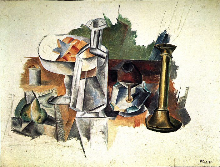 1909 Carafe et chandelier, Пабло Пикассо (1881-1973) Период: 1908-1918