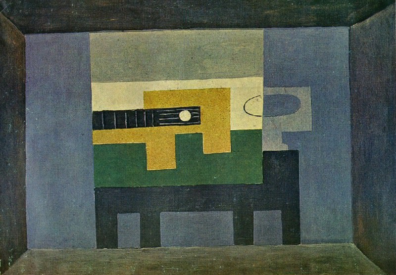 1918 Guitare et cruche sur une table, Пабло Пикассо (1881-1973) Период: 1908-1918