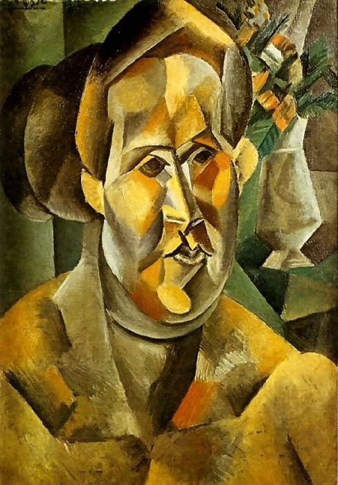 1909 Buste de femme au bouquet , Пабло Пикассо (1881-1973) Период: 1908-1918