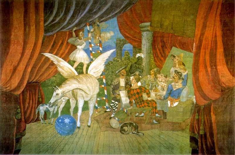 1917 Rideau pour le ballet Parade, Пабло Пикассо (1881-1973) Период: 1908-1918